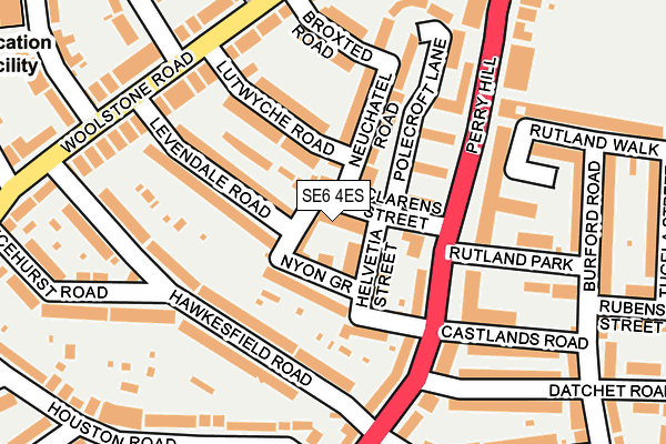 SE6 4ES map - OS OpenMap – Local (Ordnance Survey)