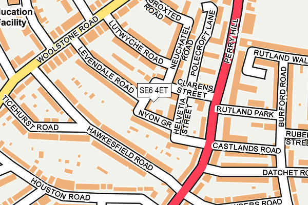 SE6 4ET map - OS OpenMap – Local (Ordnance Survey)