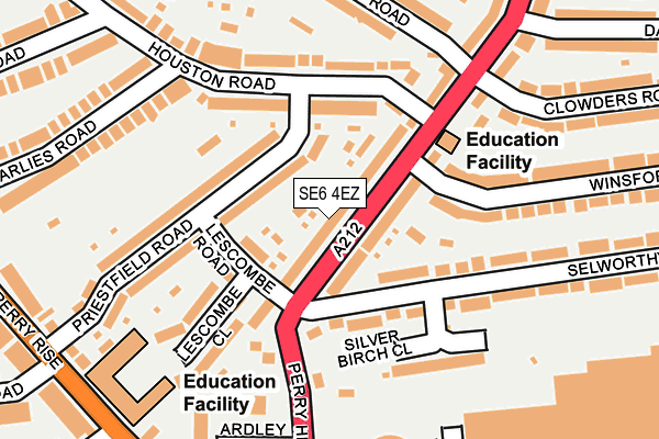 SE6 4EZ map - OS OpenMap – Local (Ordnance Survey)