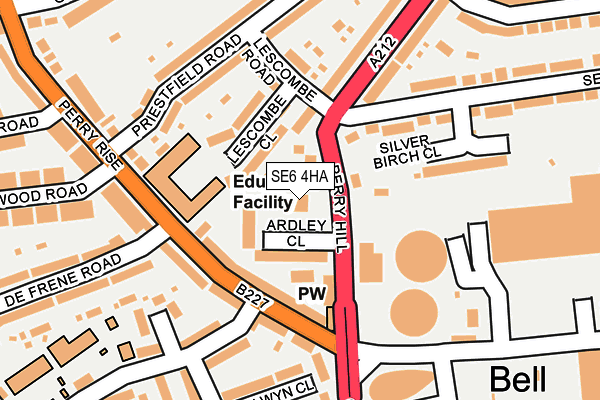SE6 4HA map - OS OpenMap – Local (Ordnance Survey)