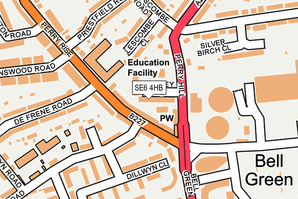 SE6 4HB map - OS OpenMap – Local (Ordnance Survey)