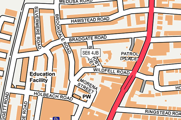SE6 4JB map - OS OpenMap – Local (Ordnance Survey)