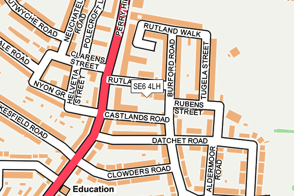SE6 4LH map - OS OpenMap – Local (Ordnance Survey)