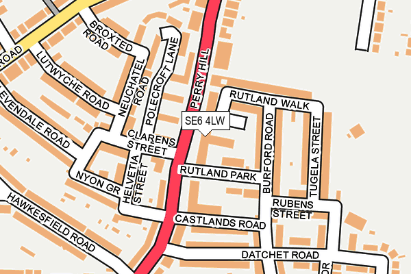 SE6 4LW map - OS OpenMap – Local (Ordnance Survey)