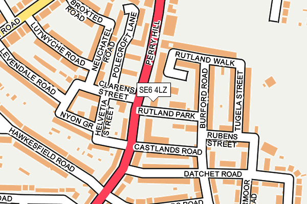 SE6 4LZ map - OS OpenMap – Local (Ordnance Survey)