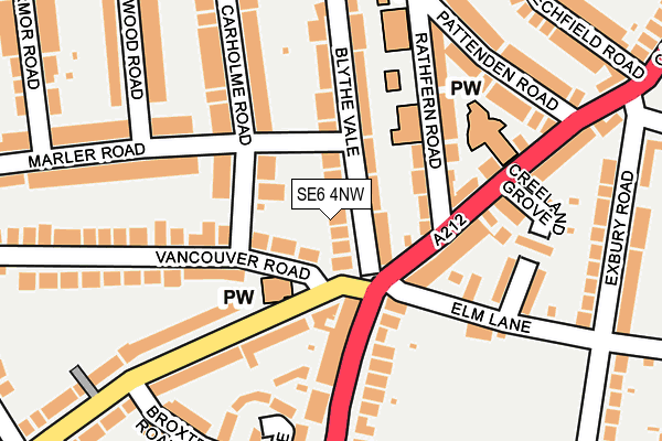 SE6 4NW map - OS OpenMap – Local (Ordnance Survey)