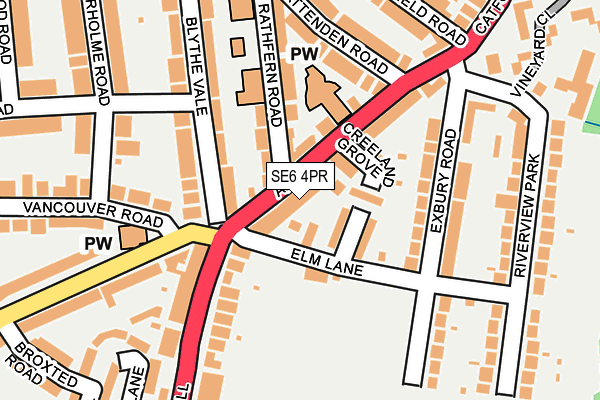 SE6 4PR map - OS OpenMap – Local (Ordnance Survey)