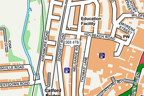 SE6 4TB map - OS OpenMap – Local (Ordnance Survey)