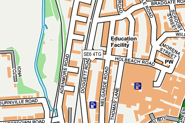 SE6 4TG map - OS OpenMap – Local (Ordnance Survey)