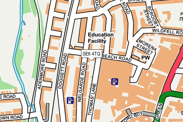 SE6 4TQ map - OS OpenMap – Local (Ordnance Survey)