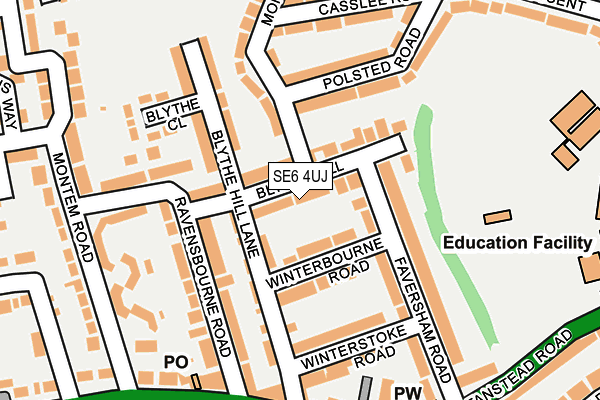 SE6 4UJ map - OS OpenMap – Local (Ordnance Survey)