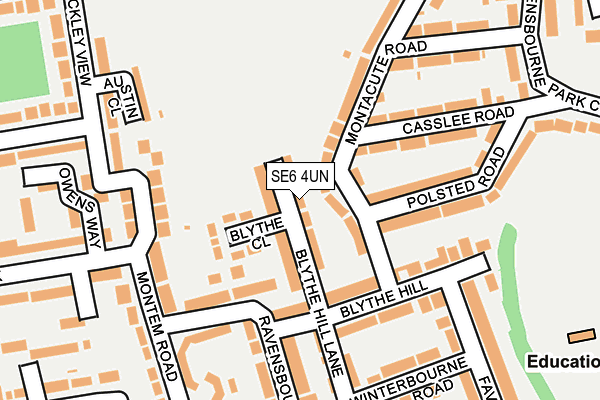 SE6 4UN map - OS OpenMap – Local (Ordnance Survey)