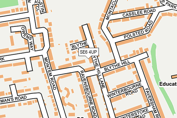 SE6 4UP map - OS OpenMap – Local (Ordnance Survey)