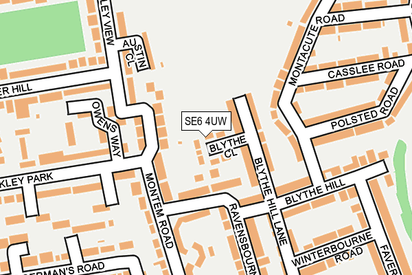 SE6 4UW map - OS OpenMap – Local (Ordnance Survey)