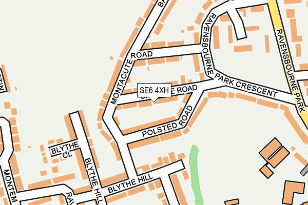 SE6 4XH map - OS OpenMap – Local (Ordnance Survey)
