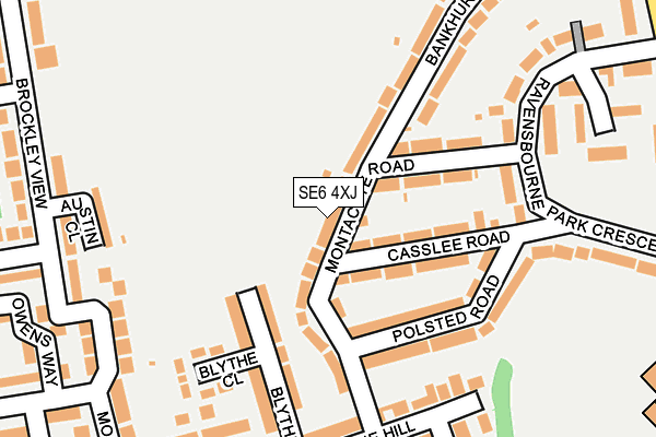 SE6 4XJ map - OS OpenMap – Local (Ordnance Survey)