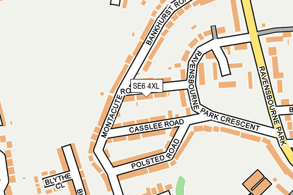 SE6 4XL map - OS OpenMap – Local (Ordnance Survey)