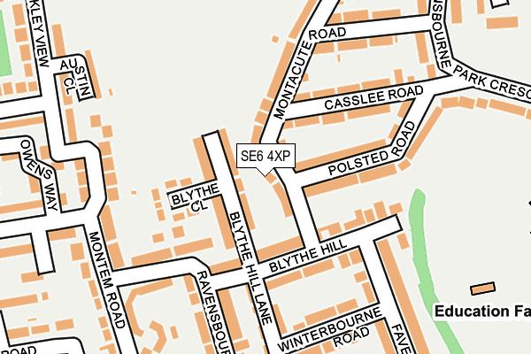 SE6 4XP map - OS OpenMap – Local (Ordnance Survey)