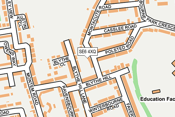 SE6 4XQ map - OS OpenMap – Local (Ordnance Survey)