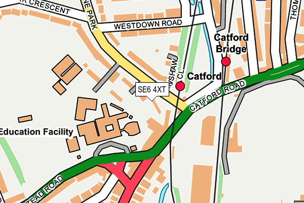 SE6 4XT map - OS OpenMap – Local (Ordnance Survey)