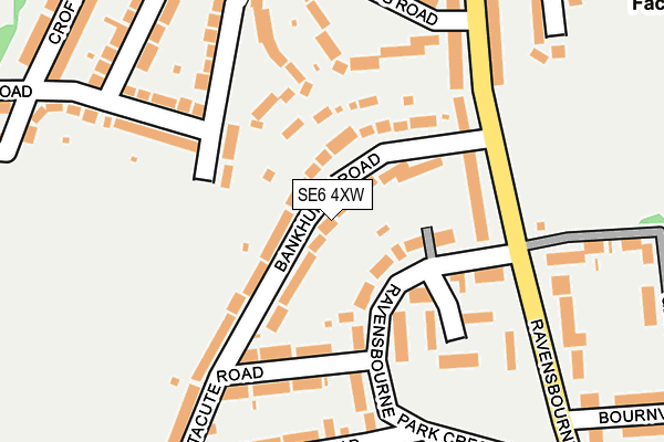 SE6 4XW map - OS OpenMap – Local (Ordnance Survey)