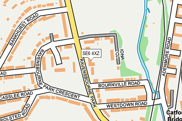 SE6 4XZ map - OS OpenMap – Local (Ordnance Survey)