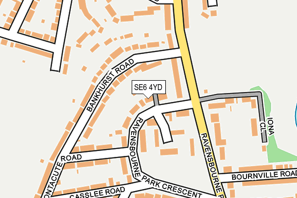 SE6 4YD map - OS OpenMap – Local (Ordnance Survey)