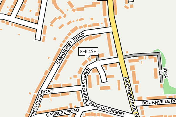 SE6 4YE map - OS OpenMap – Local (Ordnance Survey)