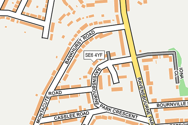 SE6 4YF map - OS OpenMap – Local (Ordnance Survey)