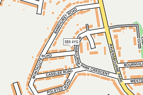 SE6 4YG map - OS OpenMap – Local (Ordnance Survey)