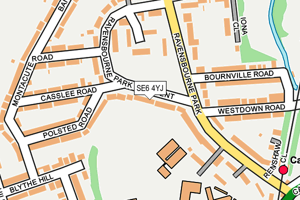 SE6 4YJ map - OS OpenMap – Local (Ordnance Survey)