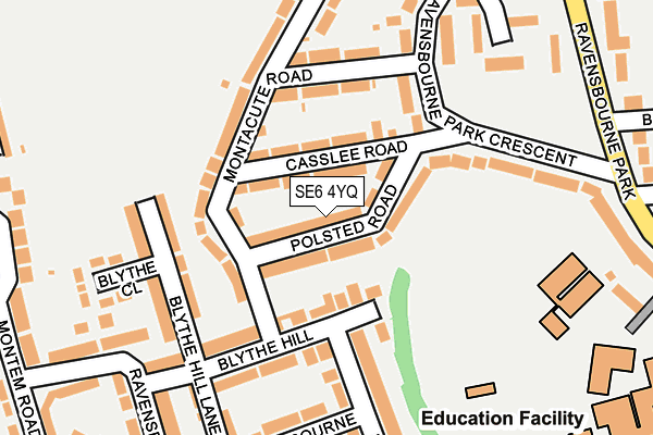 SE6 4YQ map - OS OpenMap – Local (Ordnance Survey)