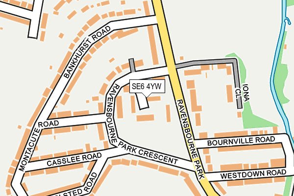 SE6 4YW map - OS OpenMap – Local (Ordnance Survey)