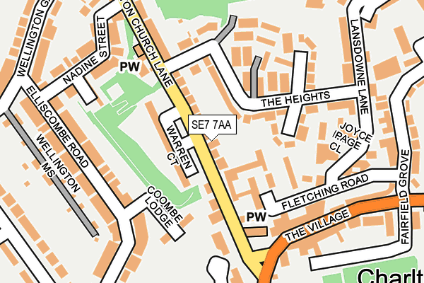 SE7 7AA map - OS OpenMap – Local (Ordnance Survey)