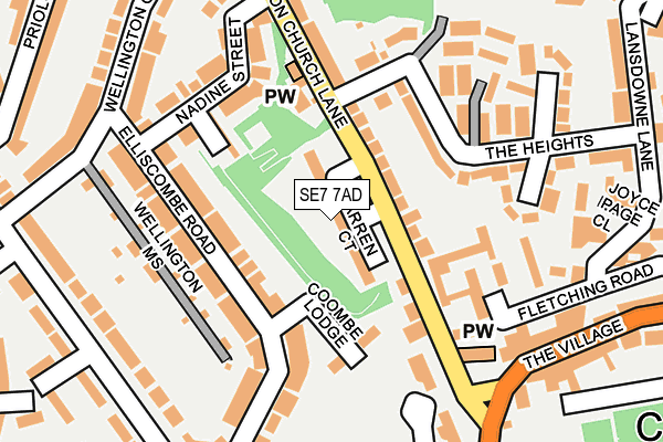 SE7 7AD map - OS OpenMap – Local (Ordnance Survey)