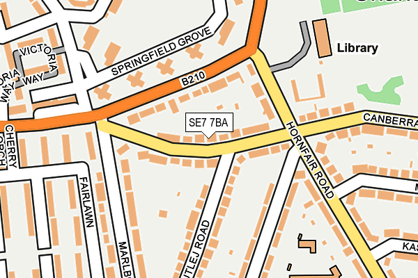 SE7 7BA map - OS OpenMap – Local (Ordnance Survey)