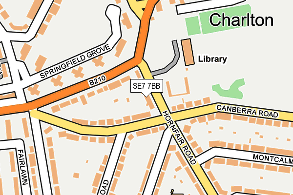 SE7 7BB map - OS OpenMap – Local (Ordnance Survey)