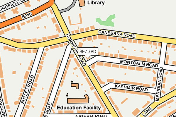 SE7 7BD map - OS OpenMap – Local (Ordnance Survey)