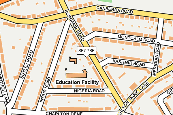 SE7 7BE map - OS OpenMap – Local (Ordnance Survey)