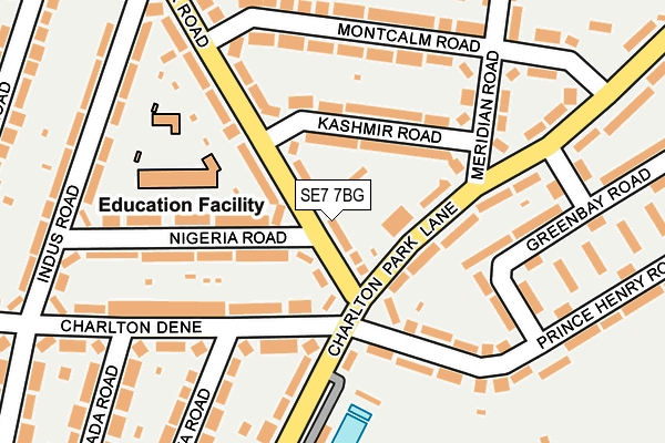 SE7 7BG map - OS OpenMap – Local (Ordnance Survey)