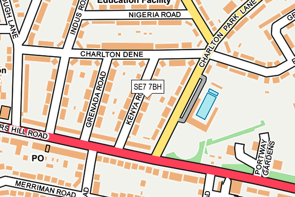 SE7 7BH map - OS OpenMap – Local (Ordnance Survey)