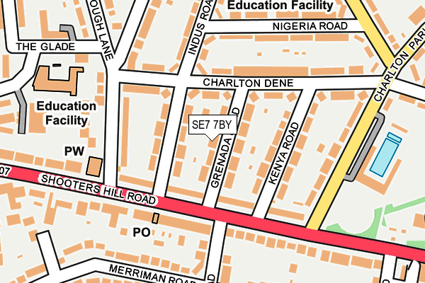 SE7 7BY map - OS OpenMap – Local (Ordnance Survey)