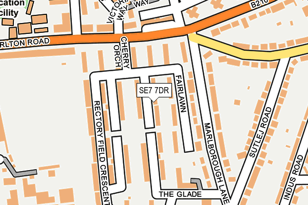 SE7 7DR map - OS OpenMap – Local (Ordnance Survey)