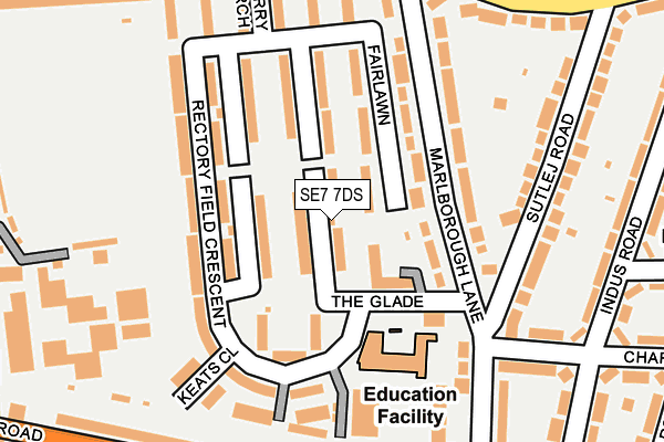 SE7 7DS map - OS OpenMap – Local (Ordnance Survey)