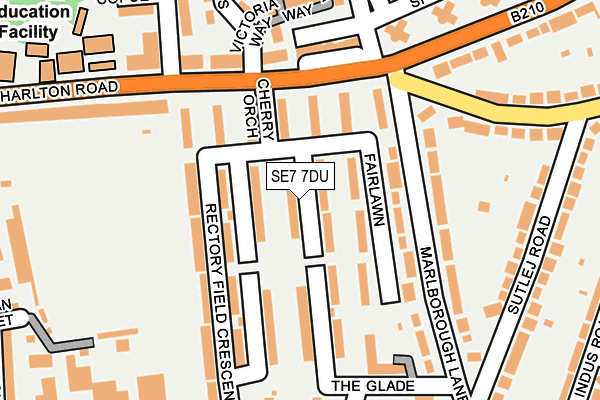 SE7 7DU map - OS OpenMap – Local (Ordnance Survey)