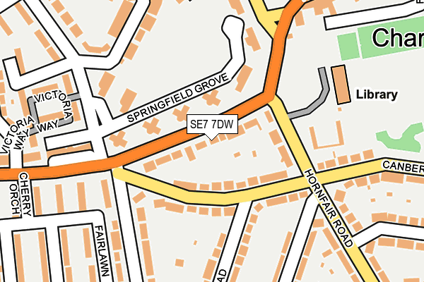 SE7 7DW map - OS OpenMap – Local (Ordnance Survey)