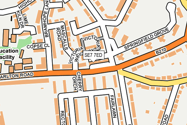 SE7 7ED map - OS OpenMap – Local (Ordnance Survey)