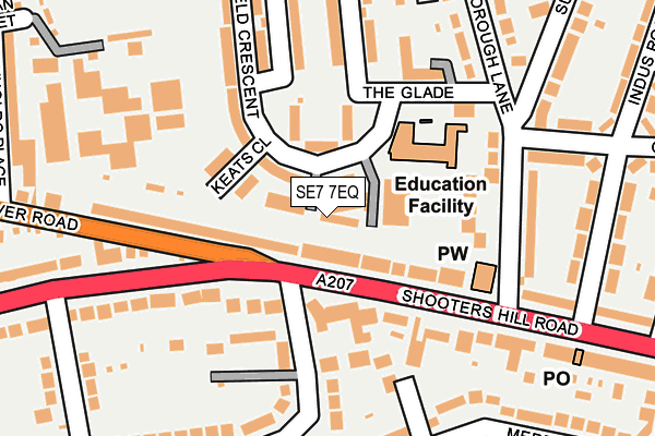SE7 7EQ map - OS OpenMap – Local (Ordnance Survey)