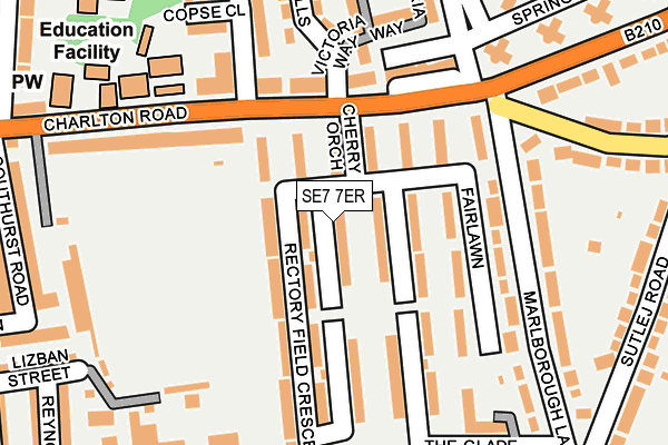 SE7 7ER map - OS OpenMap – Local (Ordnance Survey)