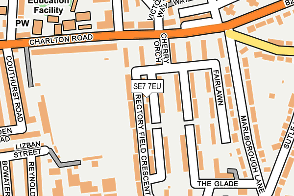 SE7 7EU map - OS OpenMap – Local (Ordnance Survey)
